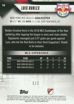 2019 Topps MLS - Black #14 Luis Robles Back