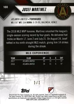2019 Topps MLS - Black #100 Josef Martinez Back
