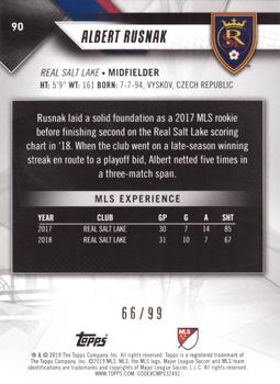 2019 Topps MLS - Blue #90 Albert Rusnak Back