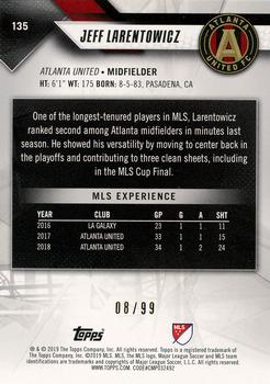 2019 Topps MLS - Blue #135 Jeff Larentowicz Back