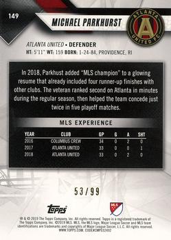 2019 Topps MLS - Blue #149 Michael Parkhurst Back
