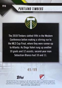 2019 Topps MLS - Blue #193 Portland Timbers Back