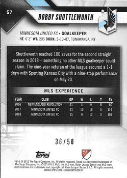 2019 Topps MLS - Gold #57 Bobby Shuttleworth Back