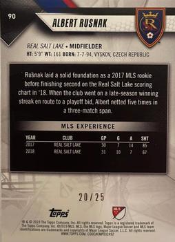 2019 Topps MLS - Orange #90 Albert Rusnak Back