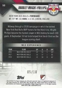2019 Topps MLS - Red #50 Bradley Wright-Phillips Back