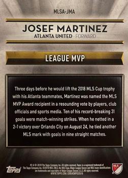 2019 Topps MLS - 2018 MLS Award Winners #MLSA-JMA Josef Martinez Back