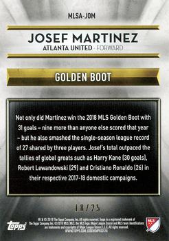 2019 Topps MLS - 2018 MLS Award Winners Orange #MLSA-JOM Josef Martinez Back