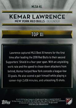 2019 Topps MLS - 2018 MLS Award Winners Orange #MLSA-KL Kemar Lawrence Back