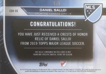 2019 Topps MLS - Crests of Honor #COH-DS Daniel Salloi Back