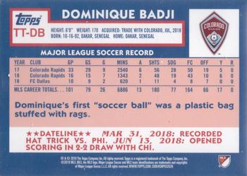 2019 Topps MLS - Throwback Topps #TT-DB Dominique Badji Back