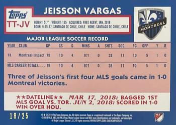 2019 Topps MLS - Throwback Topps Orange #TT-JV Jeisson Vargas Back