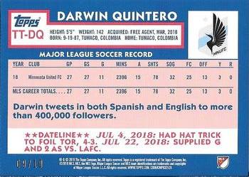 2019 Topps MLS - Throwback Topps Red #TT-DQ Darwin Quintero Back