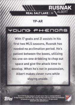 2019 Topps MLS - Young Phenoms #YP-AR Albert Rusnak Back
