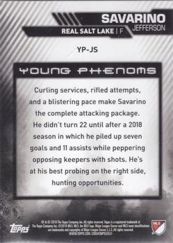 2019 Topps MLS - Young Phenoms #YP-JS Jefferson Savarino Back