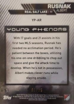 2019 Topps MLS - Young Phenoms Orange #YP-AR Albert Rusnak Back