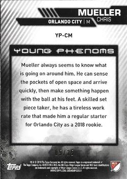 2019 Topps MLS - Young Phenoms Orange #YP-CM Chris Mueller Back