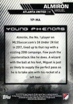 2019 Topps MLS - Young Phenoms Orange #YP-MA Miguel Almirón Back