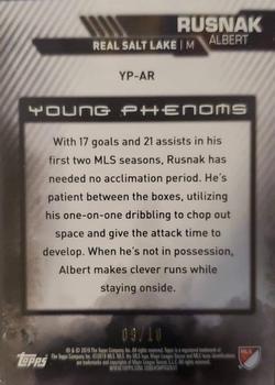 2019 Topps MLS - Young Phenoms Red #YP-AR Albert Rusnak Back