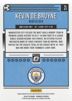 2018-19 Donruss - Optic #41 Kevin De Bruyne Back