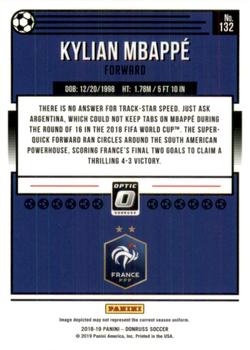 2018-19 Donruss - Optic #132 Kylian Mbappe Back