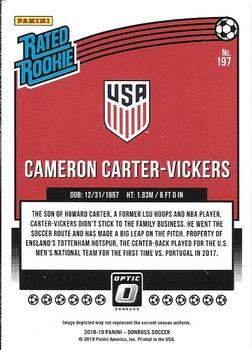 2018-19 Donruss - Optic #197 Cameron Carter-Vickers Back