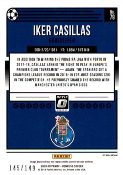 2018-19 Donruss - Optic Aqua #79 Iker Casillas Back
