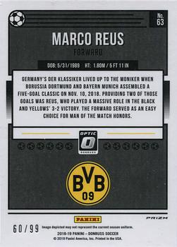 2018-19 Donruss - Optic Orange #63 Marco Reus Back