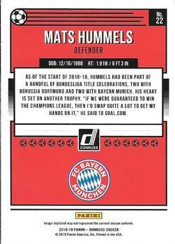 2018-19 Donruss - Press Proof Green #22 Mats Hummels Back