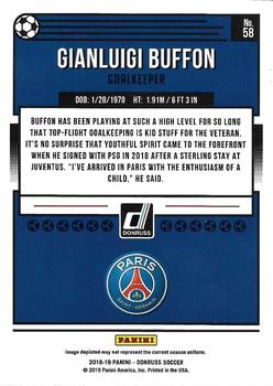 2018-19 Donruss - Press Proof Red #58 Gianluigi Buffon Back