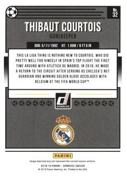 2018-19 Donruss - Press Proof Silver #32 Thibaut Courtois Back