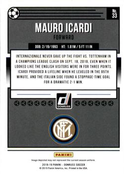 2018-19 Donruss - Press Proof Silver #33 Mauro Icardi Back