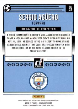 2018-19 Donruss - Press Proof Silver #37 Sergio Aguero Back