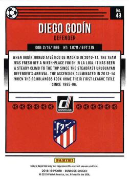 2018-19 Donruss - Press Proof Silver #49 Diego Godin Back