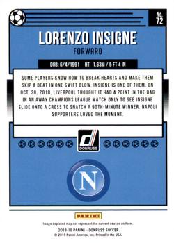 2018-19 Donruss - Press Proof Silver #72 Lorenzo Insigne Back
