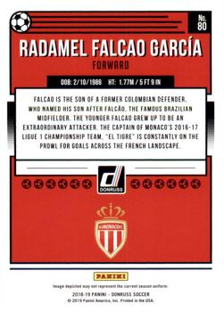 2018-19 Donruss - Press Proof Silver #80 Radamel Falcao Back