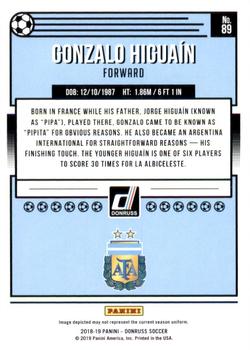 2018-19 Donruss - Press Proof Silver #89 Gonzalo Higuain Back