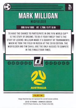 2018-19 Donruss - Press Proof Silver #97 Mark Milligan Back