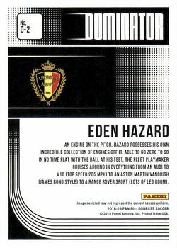 2018-19 Donruss - Dominators #D-2 Eden Hazard Back