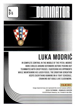 2018-19 Donruss - Dominators #D-5 Luka Modrić Back