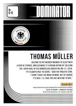 2018-19 Donruss - Dominators #D-9 Thomas Muller Back