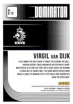 2018-19 Donruss - Dominators #D-12 Virgil van Dijk Back