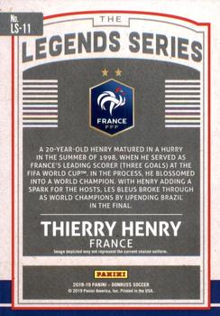 2018-19 Donruss - Legends Series Silver #LS-11 Thierry Henry Back