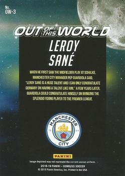 2018-19 Donruss - Out of this World #OW-3 Leroy Sane Back