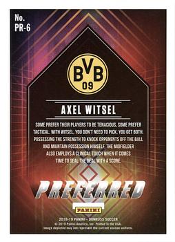 2018-19 Donruss - Preferred Silver #PR-6 Axel Witsel Back