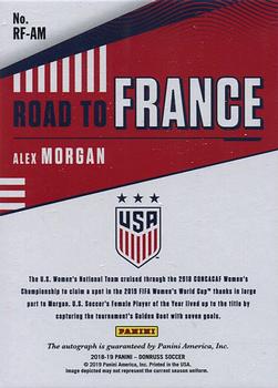 2018-19 Donruss - Road to France Autographs #RF-AM Alex Morgan Back