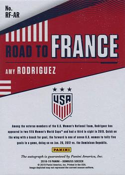 2018-19 Donruss - Road to France Autographs Blue #RF-AR Amy Rodriguez Back