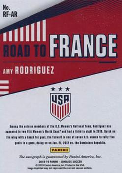 2018-19 Donruss - Road to France Autographs Gold #RF-AR Amy Rodriguez Back