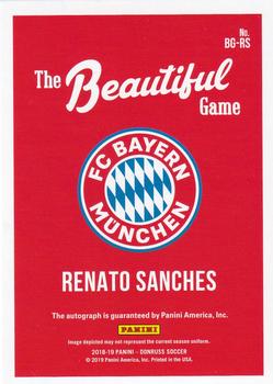 2018-19 Donruss - The Beautiful Game Autographs #BG-RS Renato Sanches Back