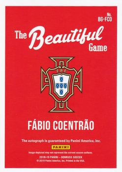 2018-19 Donruss - The Beautiful Game Autographs #BG-FCO Fabio Coentrao Back