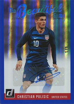 2018-19 Donruss - The Beautiful Game Autographs Blue #BG-CP Christian Pulisic Front